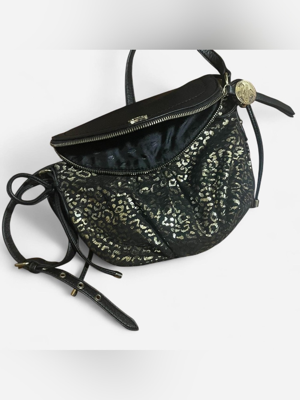 Juicy Couture Black and Gold Crossbody Bag